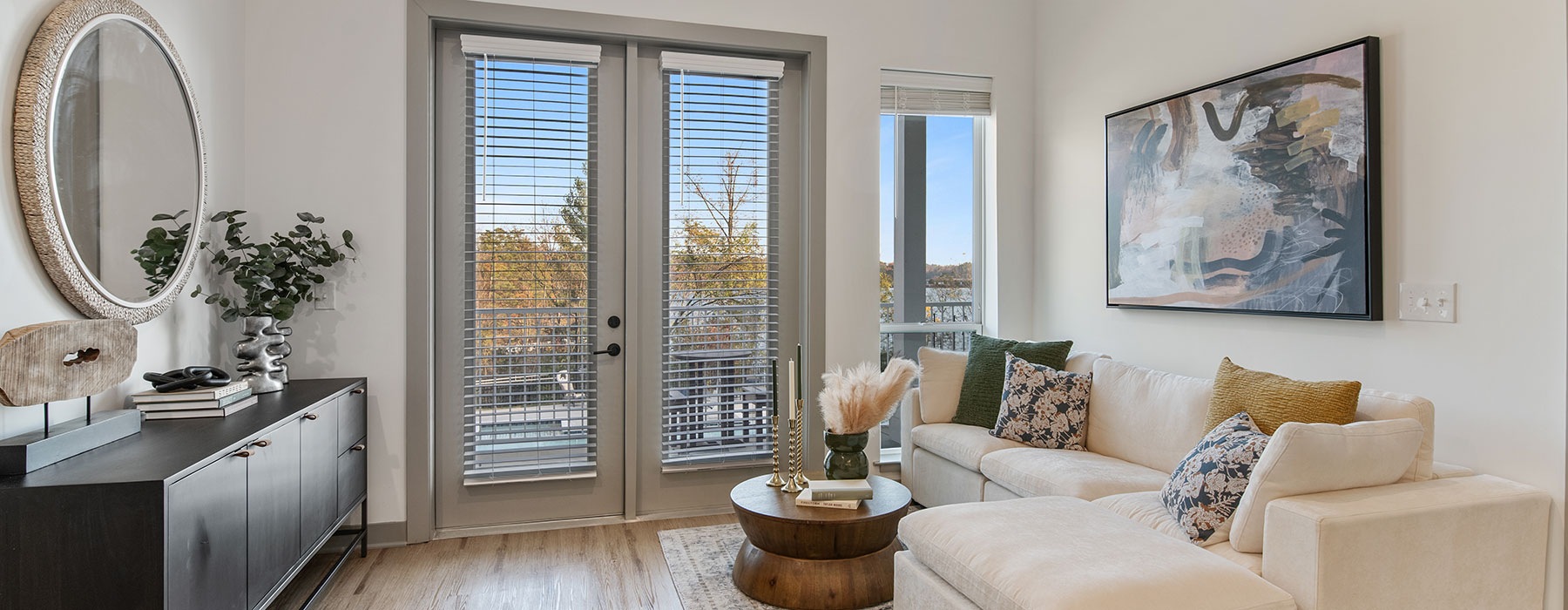 living room with natural lighting